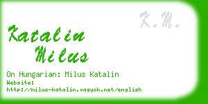 katalin milus business card